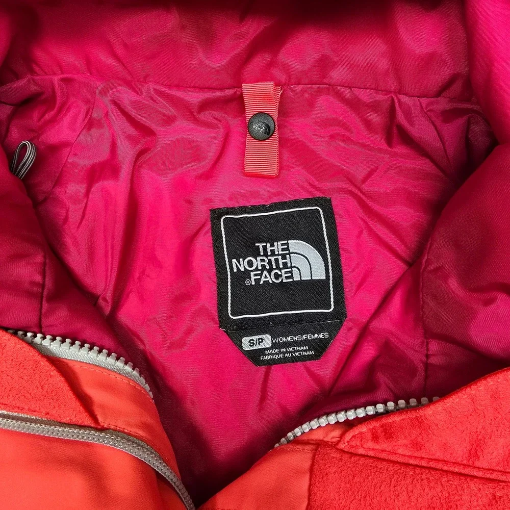 The North Face Hyvent Jacket‎ Womens Small Peach Orange Hood Rain Windbreaker